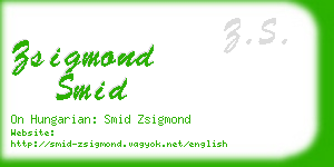 zsigmond smid business card